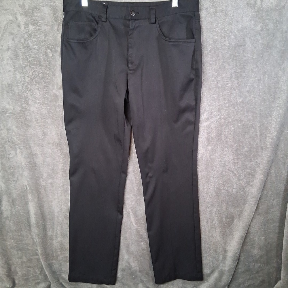 INC International Concepts Slim Fit Pants Mens 32x32 Black Preppy Casual